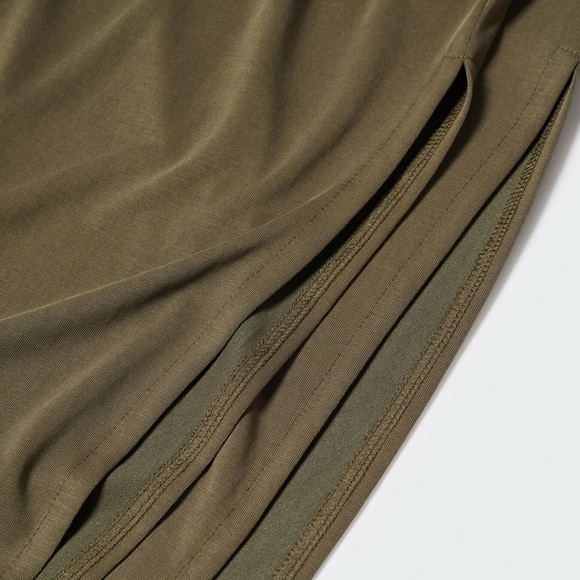 MANGO MNG women’s modal olive green slit sleeveless midi dress size medium 8 10 - Picture 6 of 8